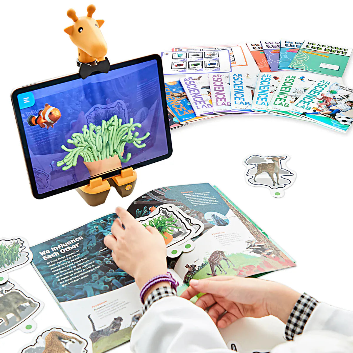ARpedia 兒童英文繪本 - Science Lab 系列 (共8本) + 長頸鹿SPOTTY閱讀支架